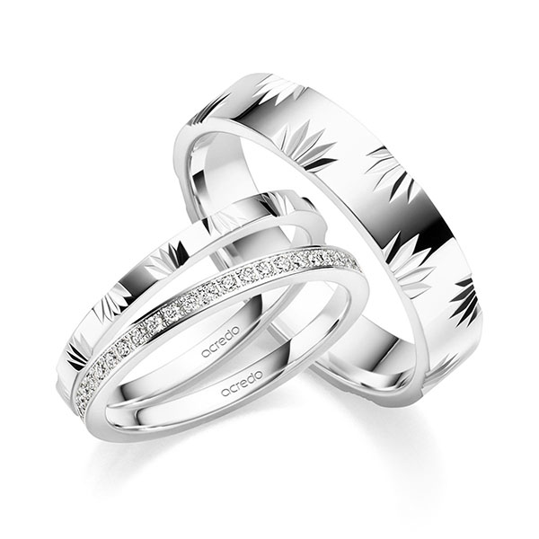Trouwringen - Wit goud - S-1419-5