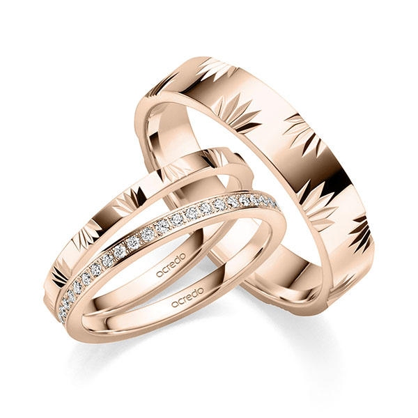 Trouwringen - Rood goud - S-1419-4