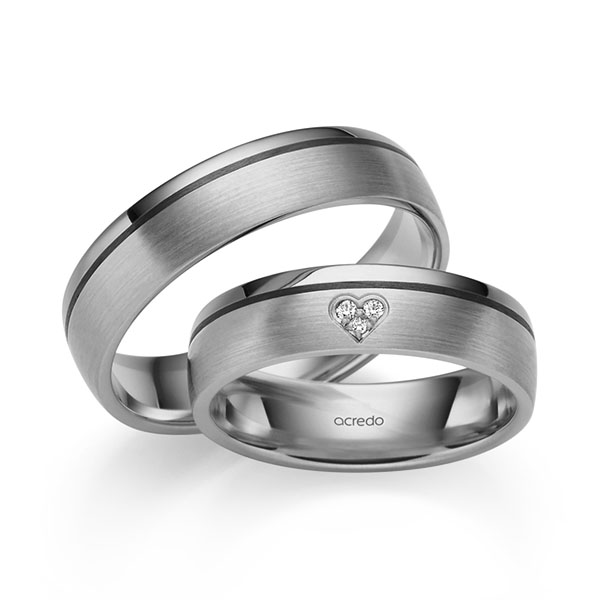 Trouwringen - Wit goud - S-1305-5