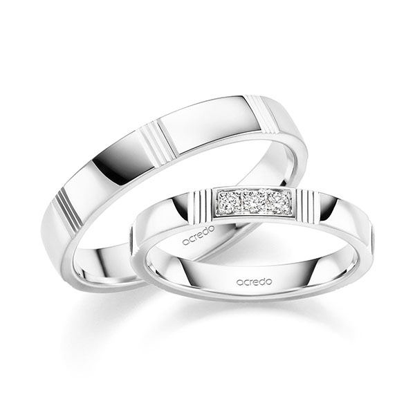 Trouwringen - Wit goud - S-1429-6