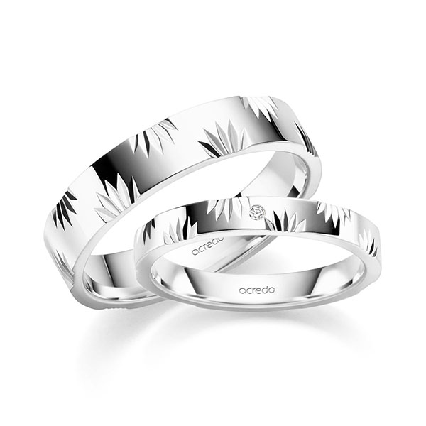 Trouwringen - Wit goud - S-1420-5