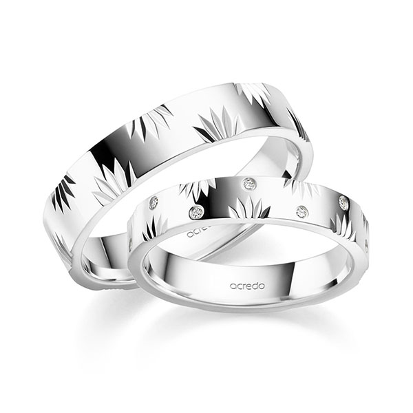 Trouwringen - Wit goud - S-1424-5