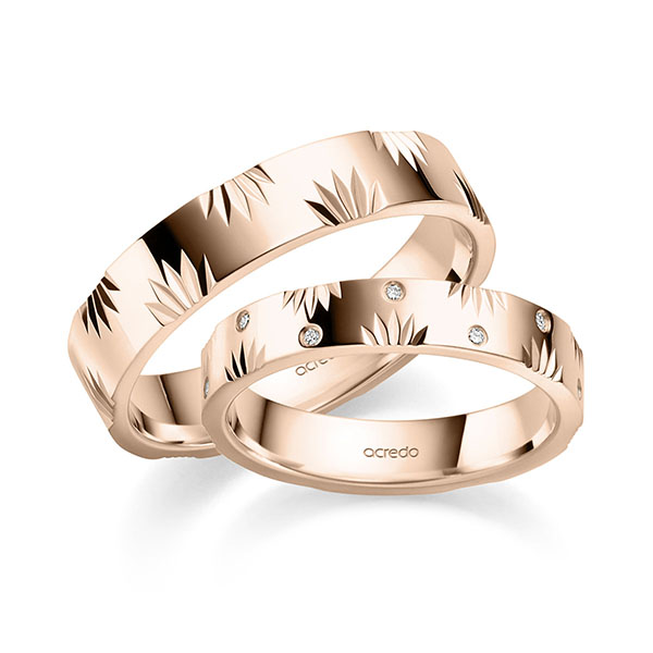 Trouwringen - Rood goud - S-1424-4