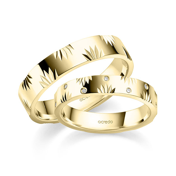 Trouwringen - Geel goud - S-1424-1