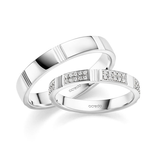 Trouwringen - Wit goud - S-1428-6