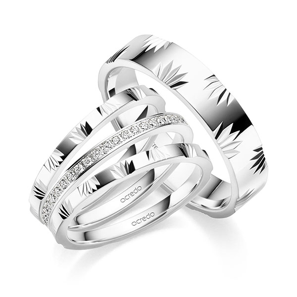Trouwringen - Wit goud - S-1417-5