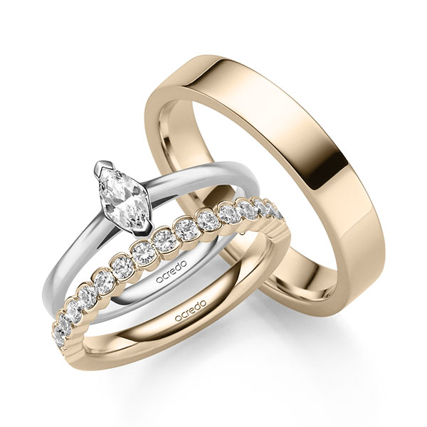 Trouwringen - Wit goud - A-2445-8