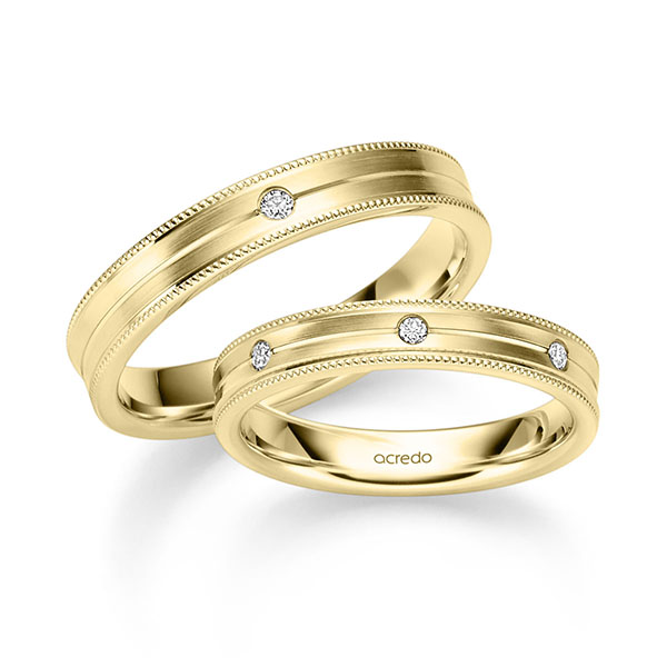 Trouwringen - Geel goud - S-1333-4