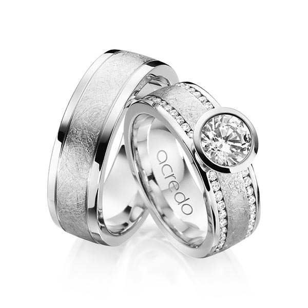 Trouwringen - Wit goud - A-1208-1