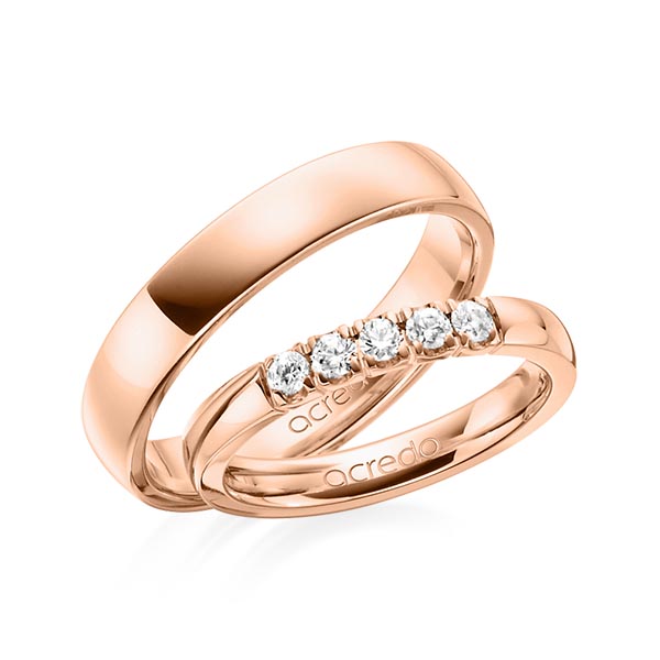 Trouwringen - Rood goud - A-1317-5