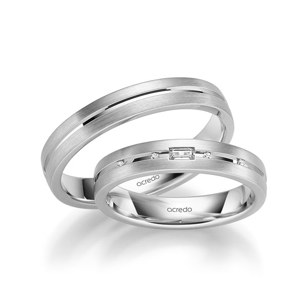 Trouwringen - Wit goud - A-6003-7