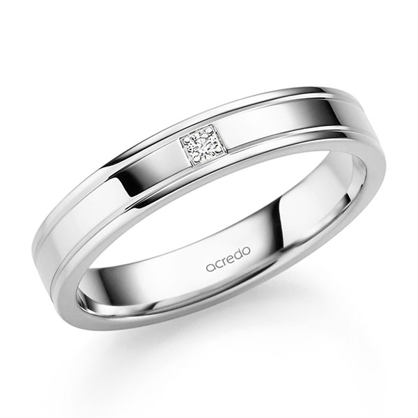 Trouwringen - Wit goud - S-1318-6