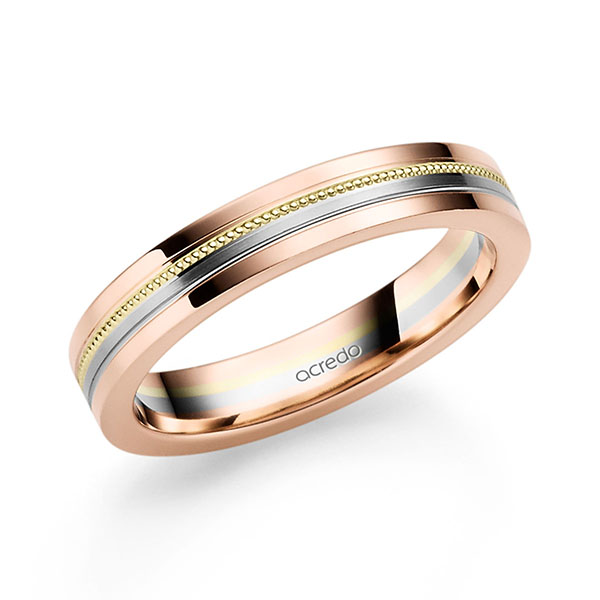 Trouwringen - Platina/Rood goud - S-1320-1