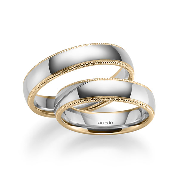Trouwringen - Rosé goud/Wit goud - S-1276-1