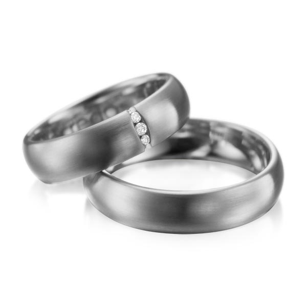 Trouwringen - Platina/Grijs goud - A-1059-2