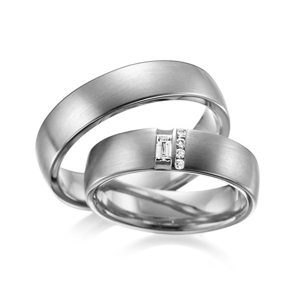 Trouwringen - Platina/Grijs goud - A-6018-7