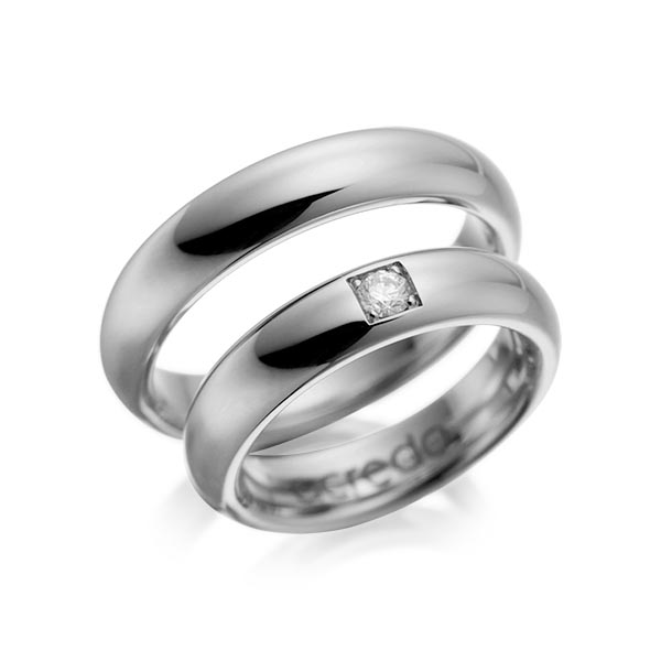 Trouwringen - Platina/Grijs goud - A-1028-3