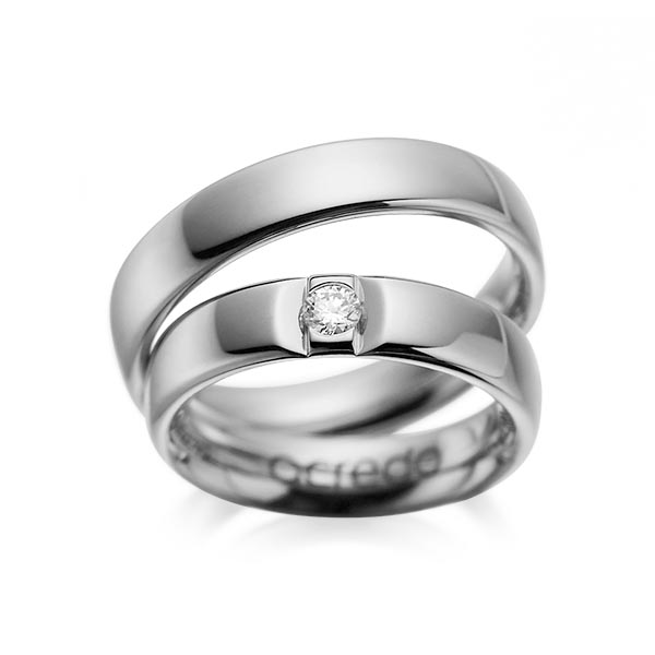 Trouwringen - Platina/Grijs goud - A-1089-2