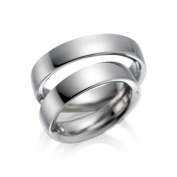 Trouwringen - Platina/Grijs goud - A-1078-4