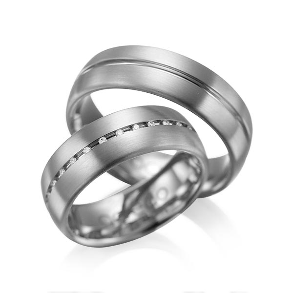 Trouwringen - Platina/Grijs goud - A-1012-6