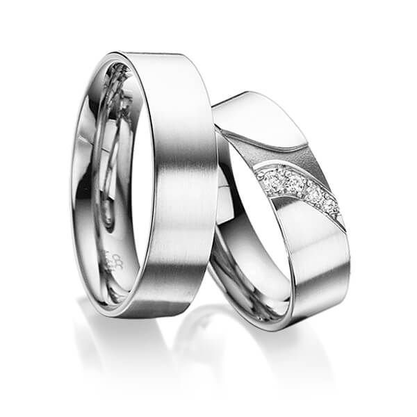 Trouwringen - Platina/Wit goud/Grijs goud - A-3021-8