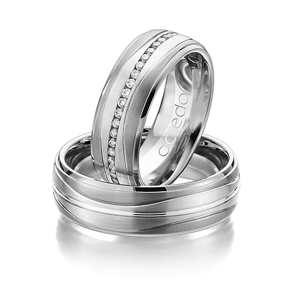 Trouwringen - Platina/Wit goud/Grijs goud - A-1159-9