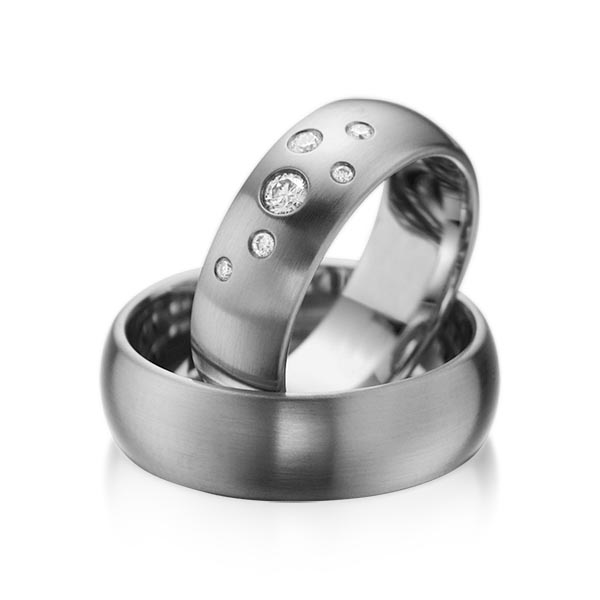 Trouwringen - Platina/Grijs goud - A-1015-2