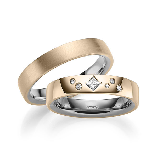 Trouwringen - Platina/Signature Goud - A-2133-10