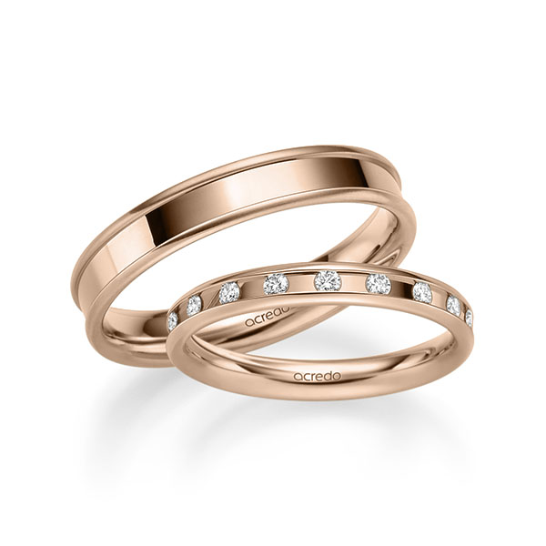 Trouwringen - Rood goud - A-2225-2