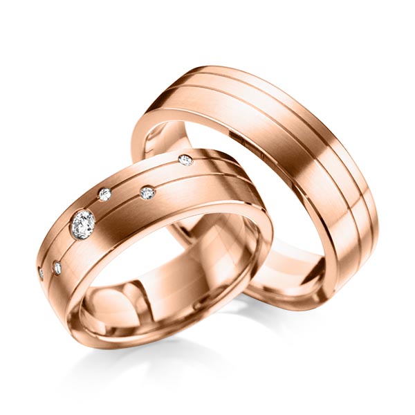 Trouwringen - Rood goud - A-6021-6