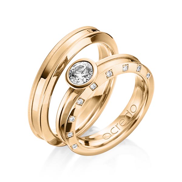Trouwringen - Rosé goud - A-1200-5