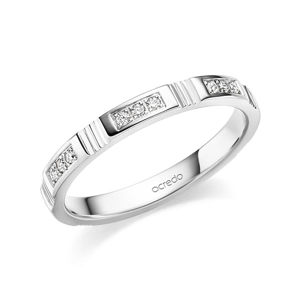 Trouwringen - Wit goud - S-1408-6