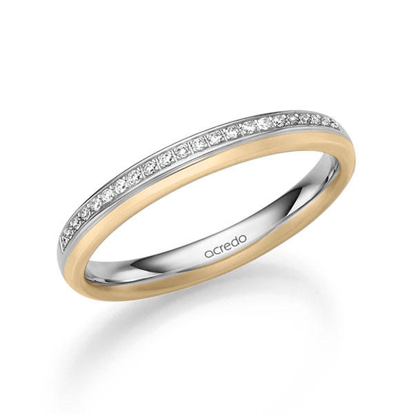 Trouwringen - Rosé goud/Wit goud - A-2543-1
