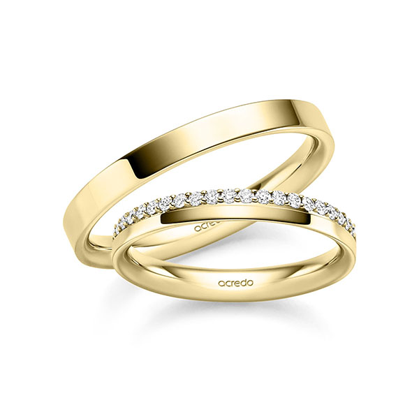 Trouwringen - Geel goud - S-1447-4