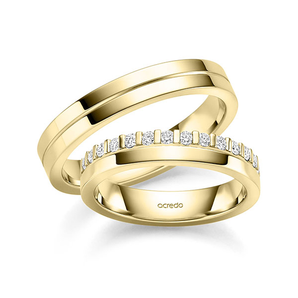Trouwringen - Geel goud - S-1449-4
