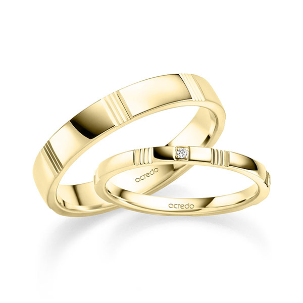 Trouwringen - Geel goud - S-1452-4