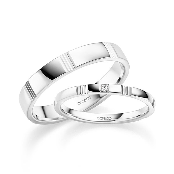 Trouwringen - Wit goud - S-1452-6