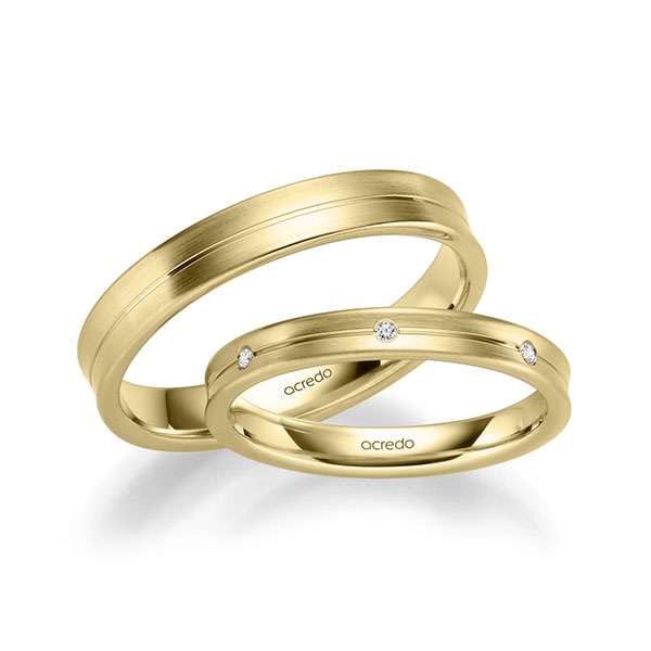 Trouwringen - Geel goud - A-4002-7
