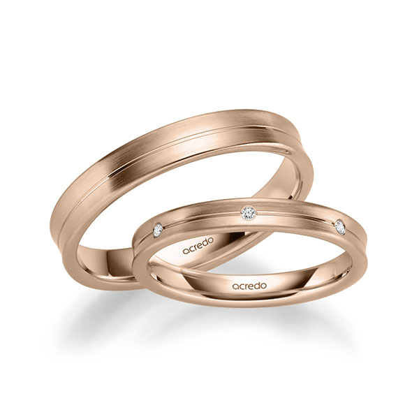 Trouwringen - Rood goud - A-4002-9