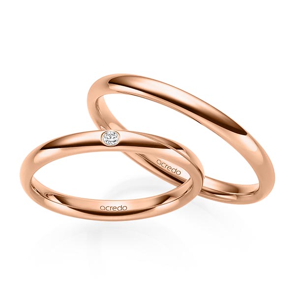 Trouwringen - Rood goud - S-1217-4