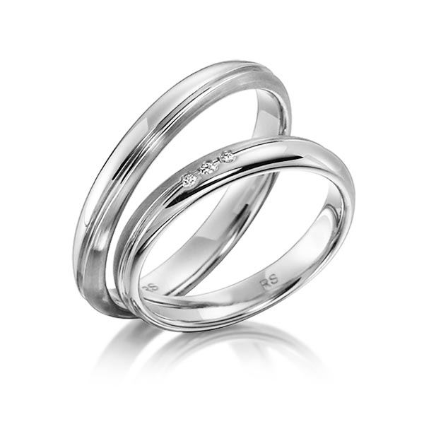 Trouwringen - Wit goud - S-1141-4