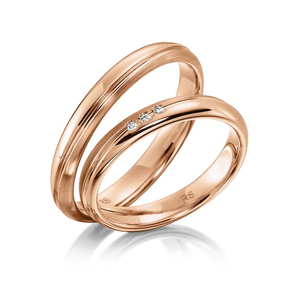 Trouwringen - Rood goud - S-1141-2