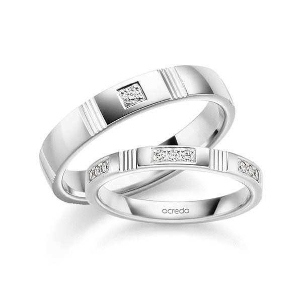Trouwringen - Wit goud - S-1470-6